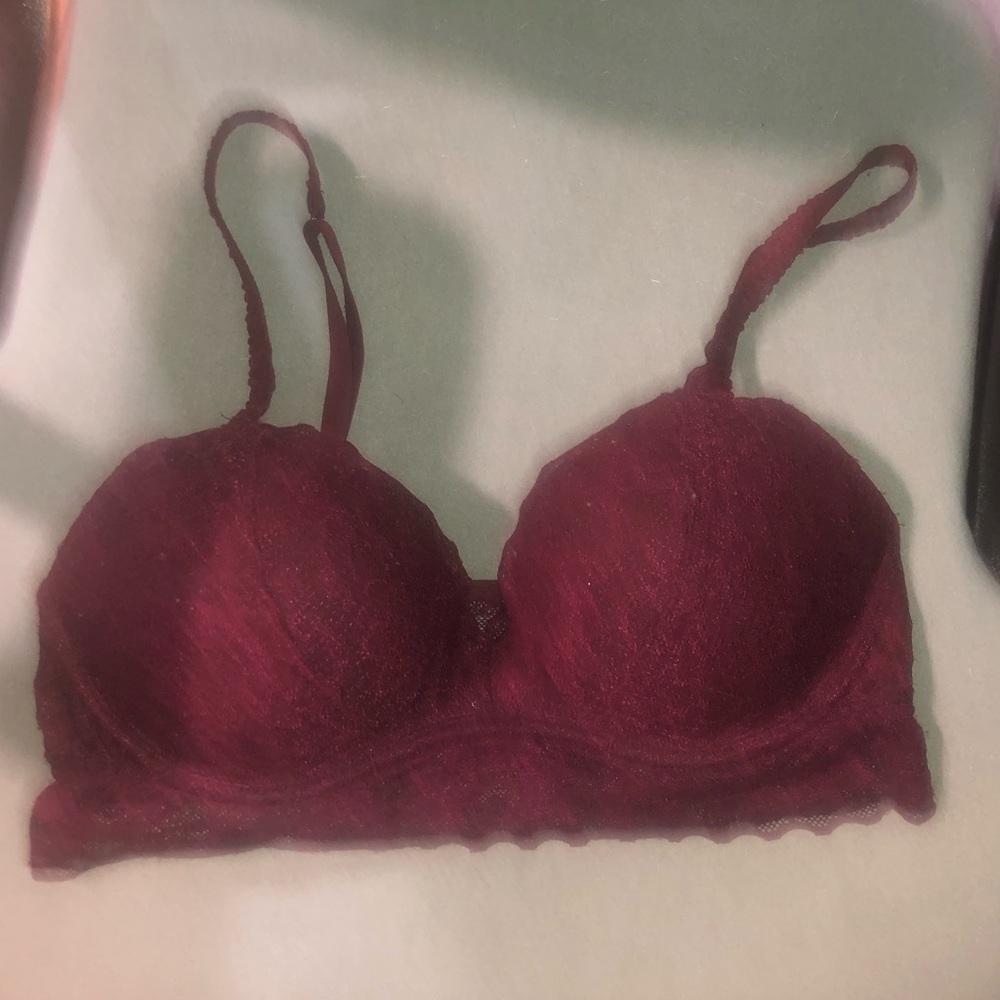 Pink maroon bra